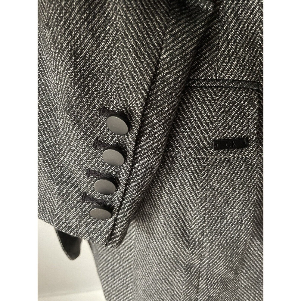 Calvin Klein Women's Blazer Size 6‎ Suit Jacket Two Button Gray Modern Career - Picture 3 of 16